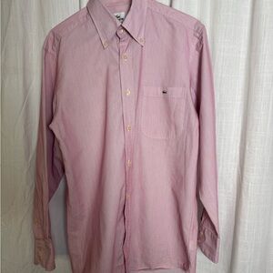 Lacoste Men's Pink Button-Down Shirt